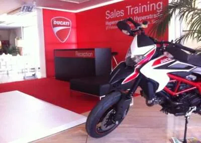 Ducati exhibition set up in Sicily