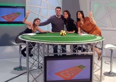 TRM TV studio setup, Sicily