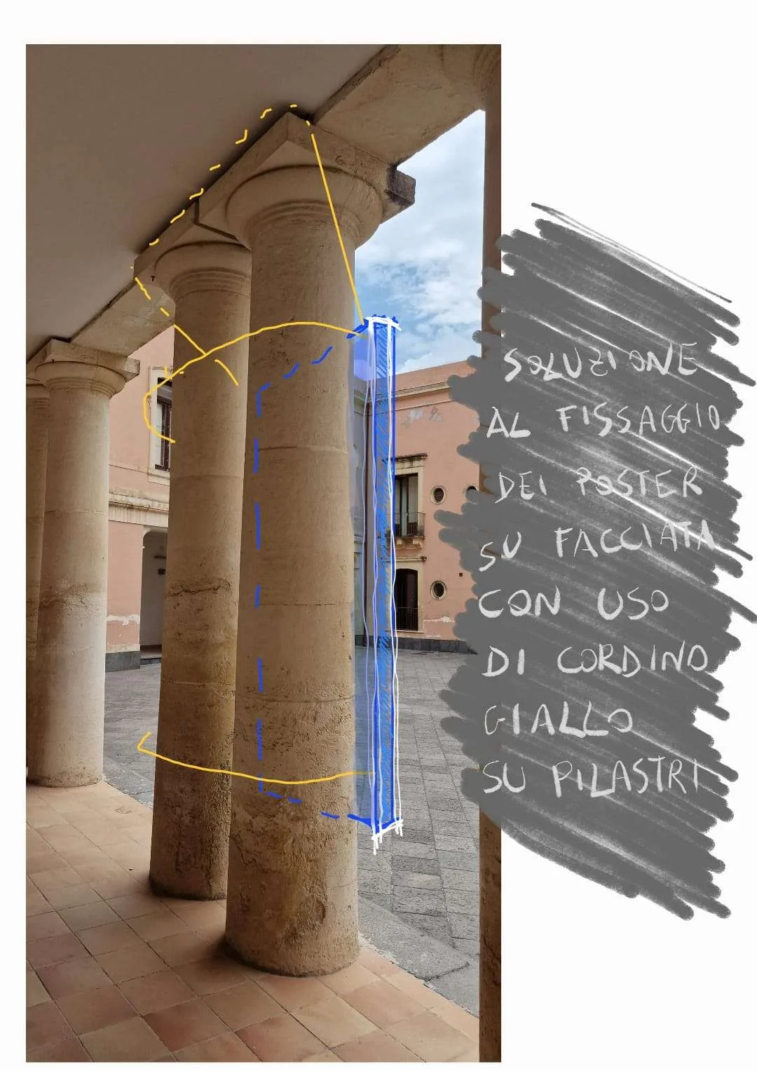tecniche di fissaggio mostra allestimento